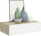 vidaXL - Wandschappen - 2 - st - met - lade - 40x23,5x10 - cm - MDF - eikenkleur - en - wit