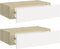 vidaXL - Wandschappen - 2 - st - met - lade - 40x23,5x10 - cm - MDF - eikenkleur - en - wit