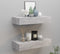 vidaXL - Wandschappen - 2 - st - met - lade - 60x23,5x10 - cm - MDF - betongrijs
