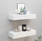 vidaXL - Wandschappen - 2 - st - met - lade - 60x23,5x10 - cm - MDF - wit
