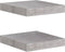 vidaXL - Wandschappen - 2 - st - zwevend - 23x23,5x3,8 - cm - MDF - betongrijs