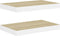 vidaXL - Wandschappen - 2 - st - zwevend - 40x23x3,8 - cm - MDF - eikenkleurig - en - wit