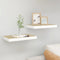vidaXL - Wandschappen - 2 - st - zwevend - 40x23x3,8 - cm - MDF - eikenkleurig - en - wit