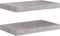 vidaXL - Wandschappen - 2 - st - zwevend - 40x23x3,8 - cm - MDF - betongrijs