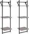 vidaXL - Wandschappen - 3-laags - met - stangen - 2 - st - 30x25x100 - cm - grijs - sonoma