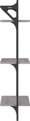 vidaXL - Wandschappen - 3-laags - met - stangen - 2 - st - 30x25x100 - cm - grijs - sonoma