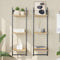 vidaXL - Wandschappen - 3-laags - met - stangen - 2 - st - 30x25x100 - cm - sonoma - eiken