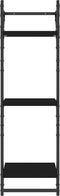 vidaXL - Wandschappen - 3-laags - met - stangen - 2 - st - 30x25x100 - cm - zwart