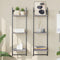 vidaXL - Wandschappen - 3-laags - met - stangen - 2 - st - 30x25x100 - cm - grijs - sonoma
