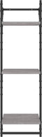 vidaXL - Wandschappen - 3-laags - met - stangen - 2 - st - 30x25x100 - cm - grijs - sonoma