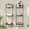 vidaXL - Wandschappen - 3-laags - met - stangen - 2 - st - 30x25x100 - cm - bruineiken