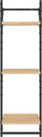 vidaXL - Wandschappen - 3-laags - met - stangen - 2 - st - 30x25x100 - cm - sonoma - eiken