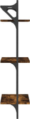 vidaXL - Wandschappen - 3-laags - stangen - 2 - st - 30x25x100 - cm - gerookt - eiken