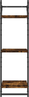 vidaXL - Wandschappen - 3-laags - stangen - 2 - st - 30x25x100 - cm - gerookt - eiken