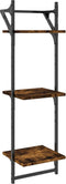 vidaXL - Wandschappen - 3-laags - stangen - 2 - st - 30x25x100 - cm - gerookt - eiken