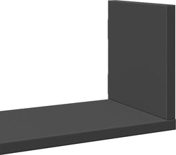 vidaXL - Wandschappen - 3 - st - 58x18x18 - cm - bewerkt - hout - zwart