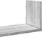 vidaXL - Wandschappen - 3 - st - 58x18x18 - cm - bewerkt - hout - grijs - sonoma - eiken