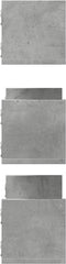 vidaXL - Wandschappen - 3 - st - 58x18x18 - cm - bewerkt - hout - betongrijs