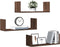 vidaXL - Wandschappen - 3 - st - 58x18x18 - cm - bewerkt - hout - bruin - eikenkleurig