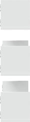 vidaXL - Wandschappen - 3 - st - 58x18x18 - cm - bewerkt - hout - wit