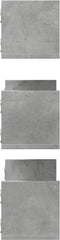 vidaXL - Wandschappen - 3 - st - 80x18x18 - cm - bewerkt - hout - betongrijs