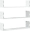 vidaXL - Wandschappen - 3 - st - 80x18x18 - cm - bewerkt - hout - wit