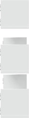 vidaXL - Wandschappen - 3 - st - 80x18x18 - cm - bewerkt - hout - wit