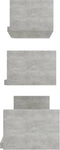 vidaXL - Wandschappen - 3 - st - bewerkt - hout - betongrijs