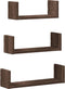 vidaXL - Wandschappen - 3 - st - bewerkt - hout - bruin - eikenkleur
