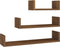 vidaXL - Wandschappen - 3 - st - bewerkt - hout - bruin - eikenkleur