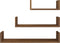 vidaXL - Wandschappen - 3 - st - bewerkt - hout - bruin - eikenkleur