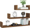 vidaXL - Wandschappen - 3 - st - bewerkt - hout - bruin - eikenkleur