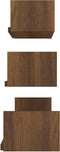 vidaXL - Wandschappen - 3 - st - bewerkt - hout - bruin - eikenkleur