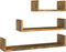 vidaXL - Wandschappen - 3 - st - bewerkt - hout - gerookt - eikenkleurig