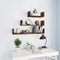 vidaXL - Wandschappen - 3 - st - bewerkt - hout - gerookt - eikenkleurig