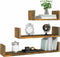 vidaXL - Wandschappen - 3 - st - bewerkt - hout - gerookt - eikenkleurig