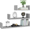 vidaXL - Wandschappen - 3 - st - bewerkt - hout - grijs - sonoma - eikenkleurig