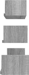 vidaXL - Wandschappen - 3 - st - bewerkt - hout - grijs - sonoma - eikenkleurig