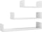 vidaXL - Wandschappen - 3 - st - bewerkt - hout - hoogglans - wit