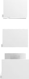 vidaXL - Wandschappen - 3 - st - bewerkt - hout - hoogglans - wit