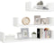 vidaXL - Wandschappen - 3 - st - bewerkt - hout - hoogglans - wit