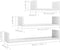 vidaXL - Wandschappen - 3 - st - bewerkt - hout - hoogglans - wit