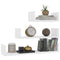 vidaXL - Wandschappen - 3 - st - bewerkt - hout - hoogglans - wit
