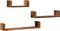 vidaXL - Wandschappen - 3 - st - bewerkt - hout - oud - houtkleurig