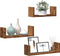 vidaXL - Wandschappen - 3 - st - bewerkt - hout - oud - houtkleurig