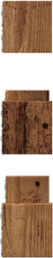 vidaXL - Wandschappen - 3 - st - bewerkt - hout - oud - houtkleurig