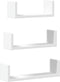 vidaXL - Wandschappen - 3 - st - bewerkt - hout - wit