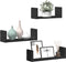 vidaXL - Wandschappen - 3 - st - bewerkt - hout - zwart