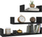vidaXL - Wandschappen - 3 - st - bewerkt - hout - zwart