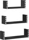 vidaXL - Wandschappen - 3 - st - bewerkt - hout - zwart
